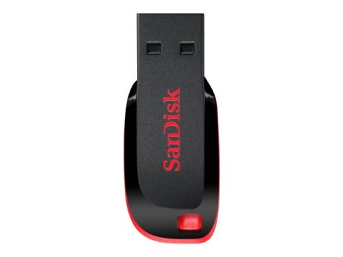 Memoria Flash USB SanDisk Cruzer Blade, 16GB, USB 2.0, presentación en colgador.