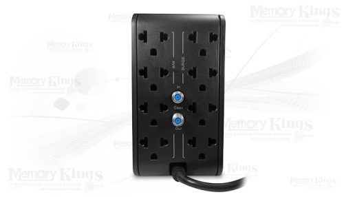 ESTABILIZADOR 1000VA(500W) CDP R2CU-AVR1008i 8-Tomas, 4pt-USB WHITE