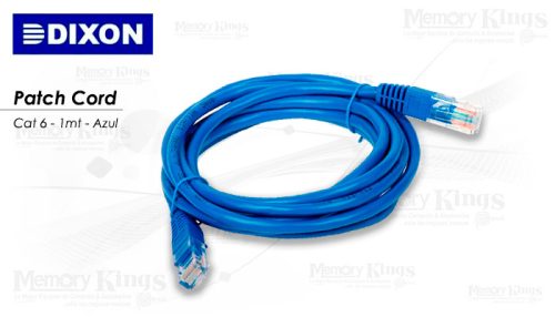 CABLE RED PATCH CORD DIXON 1mt cat-6 Azul