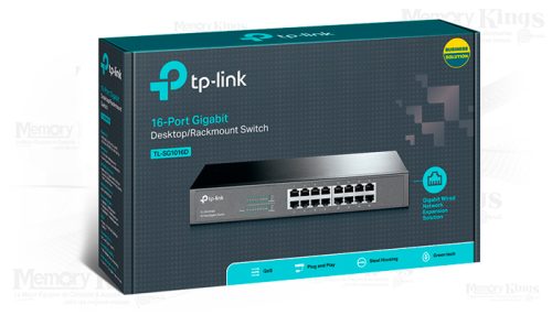 SWITCH GbE 16pt TP-LINK TL-SG1016D Rackeable