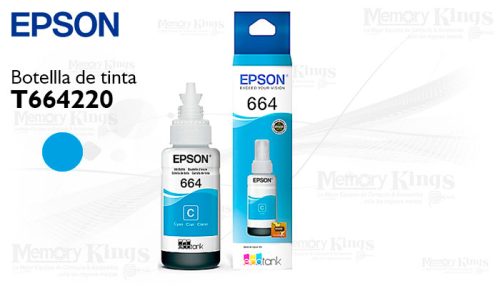 Botella de TINTA EPSON 664 Cyan 70ml
