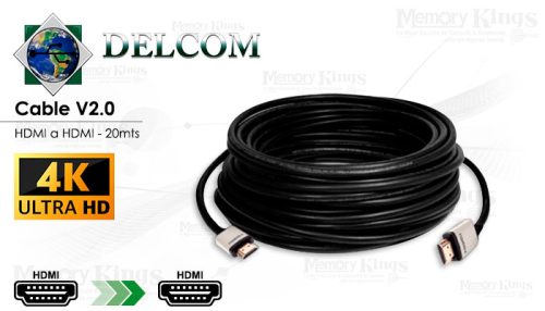 CABLE HDMI a HDMI 20mts DELCOM UHD 4K|2K