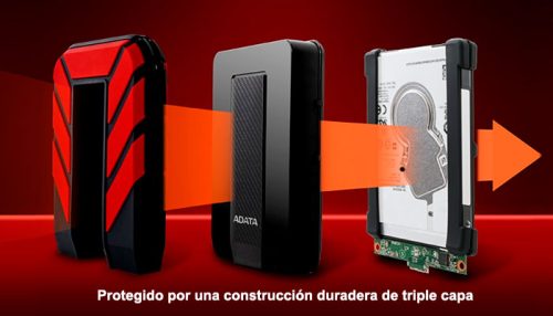 DISCO DURO USB 1TB ADATA HD710P RED