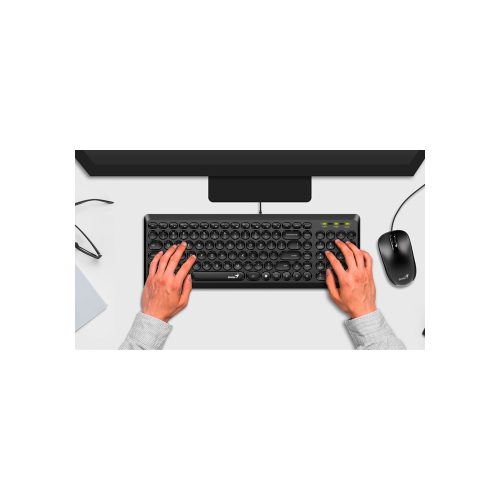 TECLADO GENIUS SLIMSTAR Q200 USB BLACK