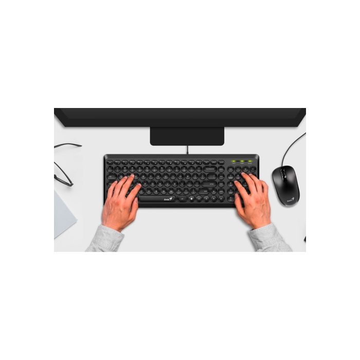 TECLADO GENIUS SLIMSTAR Q200 USB BLACK