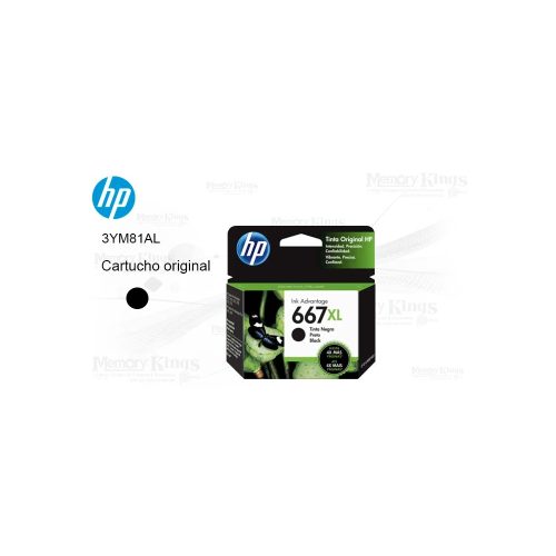 Cartucho de Tinta HP 667XL Black Original 480pag.