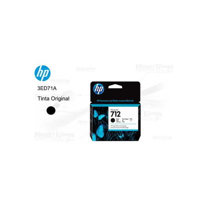 Cartucho de tinta HP 712 negro de alto rendimiento para impresoras de inyección - 1 paquete original