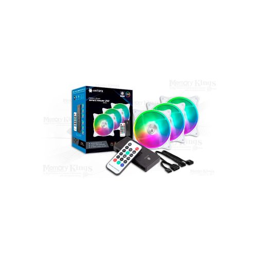 COOLER CASE 120MM ANTRYX SPECTRUM 310 ARGB 3IN1 + CONTROL WHITE