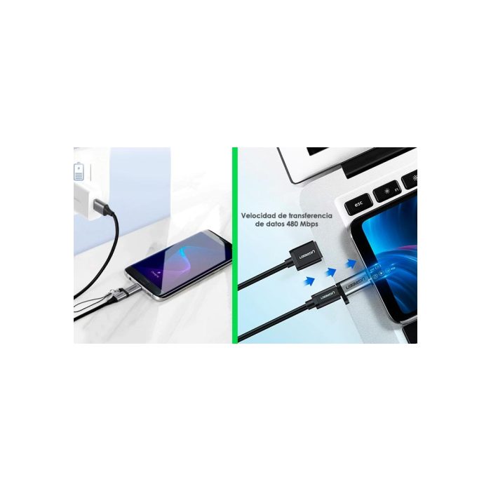 ADAPTADOR MICRO USB A USB-C UGREEN US282