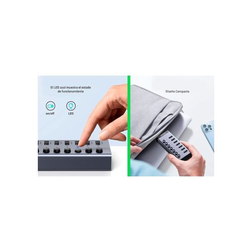 HUB CON SWITCH USB 3.0 7pt UGREEN CM481 C|Adapater
