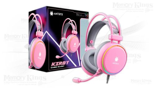 AURICULAR Gaming ANTRYX KIRBY 7.1 USB Y USB-CPINK