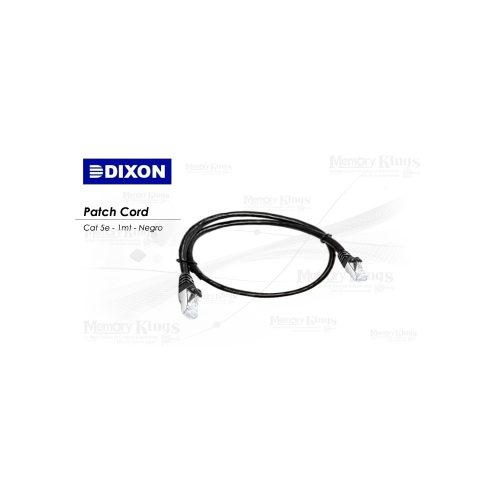 CABLE RED PATCH CORD DIXON 1mt cat-5e Negro