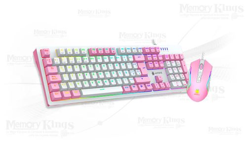 TECLADO+MOUSE Gaming ANTRYX GC-5400 SW BLUE PINK