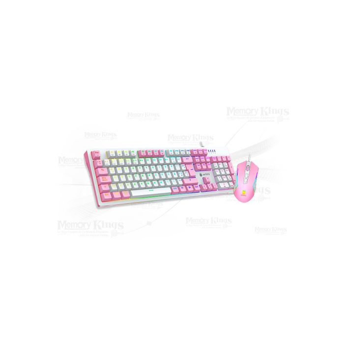 TECLADO+MOUSE Gaming ANTRYX GC-5400 SW BLUE PINK