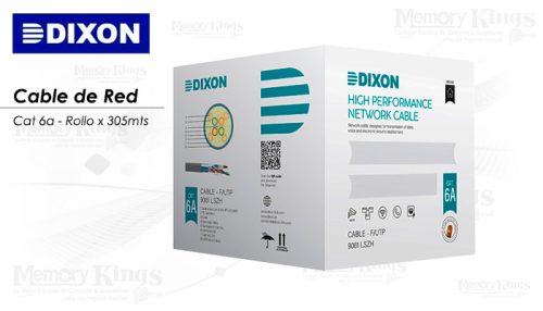 CABLE RED CAT-6A 305mts DIXON 9061 100% Cobre
