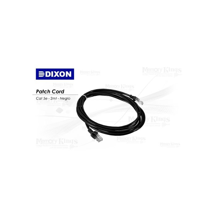 CABLE RED PATCH CORD DIXON 2mt cat-5e Negro