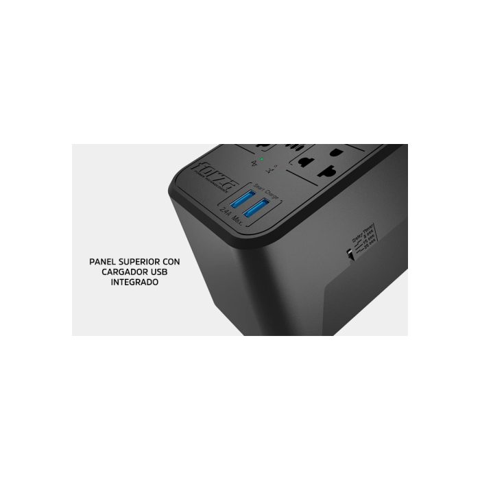 ESTABILIZADOR 1200VA(600W) FORZA FVR-1222USB 8-Tomas 2pt-USB
