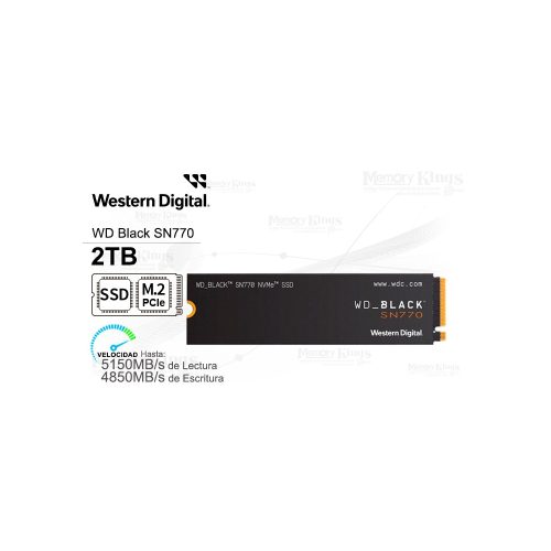 UNIDAD SSD M.2 PCIe 2TB WD BLACK SN770