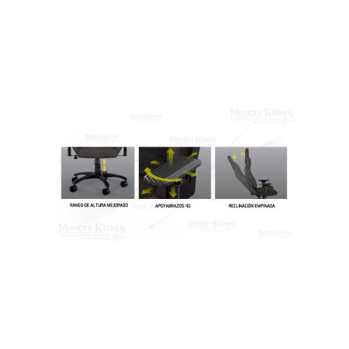 SILLA Gaming CORSAIR T3 RUSH TELA GREY WHITE