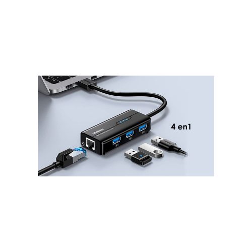ADAPTADOR USB 3.0 a RED +3pt-USB3.0 UGREEN 20265