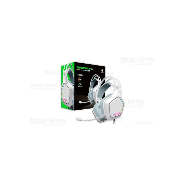 AURICULAR Gaming ANTRYX ENIGMA SE 7.1 VIBRATION RGB USB WHITE