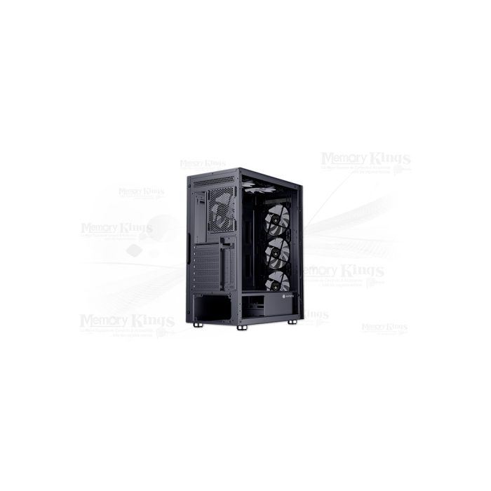 CASE Mid Tower ANTRYX RX-260 4FAN RGB BLACK
