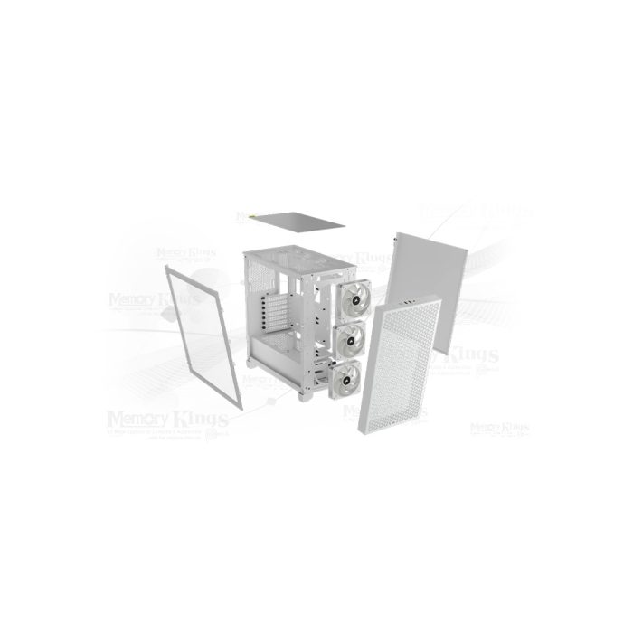 CASE Mid Tower CORSAIR 3000D RGB AIRFLOW WHITE