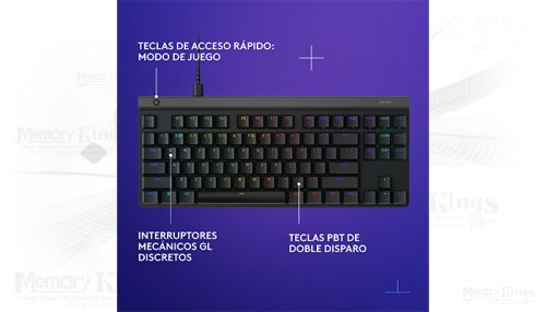 TECLADO Gaming LOGITECH G515 LIGHTSPEED TKL USB BLACK