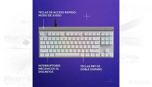 TECLADO Gaming LOGITECH G515 TKL Low-profile USB WHITE
