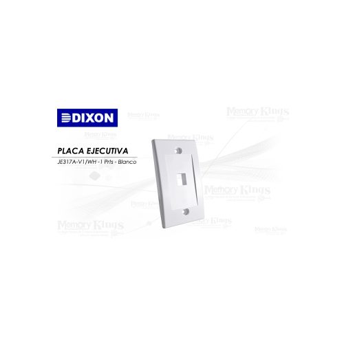 PLACA EJECUTIVA VERTICAL 1 PUERTO DIXON BLANCO