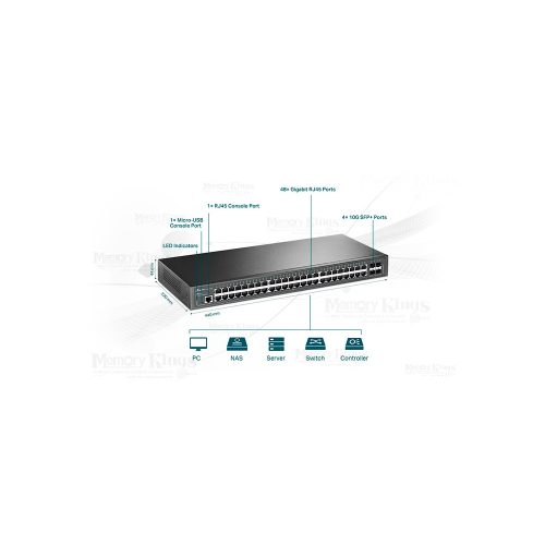 SWITCH GbE 48pt TP-LINK SG3452X 4-SFP admin. L2+