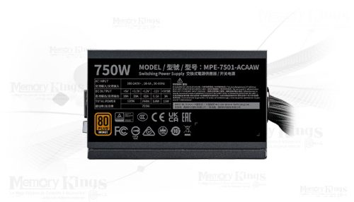 FUENTE 750W 80plus BRONZE COOLER MASTER MWE 750 V3