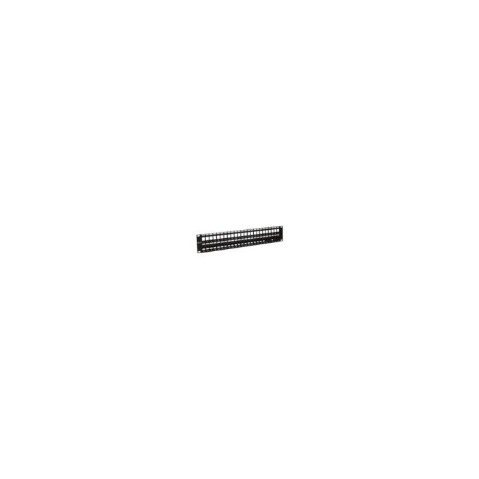 Nexxt - Tablero de conexiones - instalable en bastidor - negro, RAL 9005 - 2U - 19" - 48 puertos