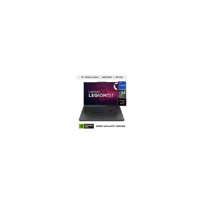 Legion Pro 5 16IRX9 - Intel Ci9 14900HX - RAM 16GB DDR5 - 1TB SSD - Nvidia RTX 4060 8GB - FreeDOS  -  16in WQXGA - Gray - Garantia 1Year Carry In