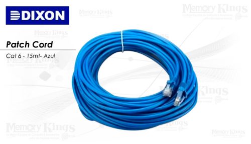 CABLE RED PATCH CORD DIXON 15mt cat-6 Azul