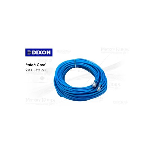 CABLE RED PATCH CORD DIXON 15mt cat-6 Azul