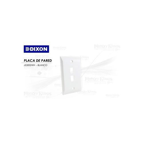 PLACA DE PARED 2 PUERTOS DIXON BLANCO