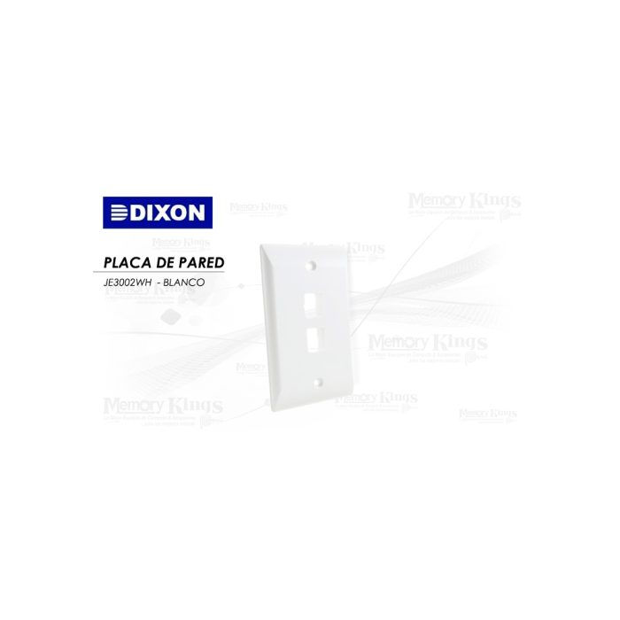 PLACA DE PARED 2 PUERTOS DIXON BLANCO