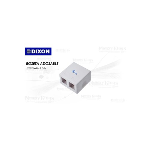 ROSETA ADOSABLE DE 2 PUERTOS DIXON BLANCO