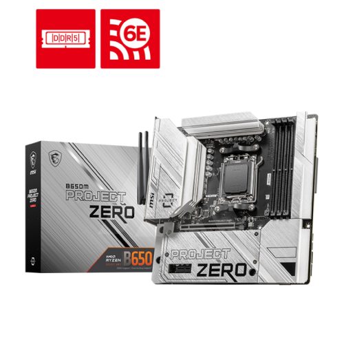 MB MSI-AMD B650M PROJECT ZERO DDR5 256GB 7600MHZ HDMI DP