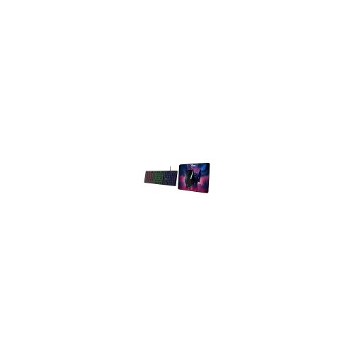 Xtech - Keyboard, mouse and mouse pad - Wired - Spanish - USB - Black - Gaming XTK-535S