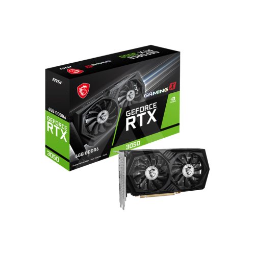 TARJETA DE VIDEO MSI RTX-3050-GAMING-X-6G GDDR6 96 BITS HDMI DP