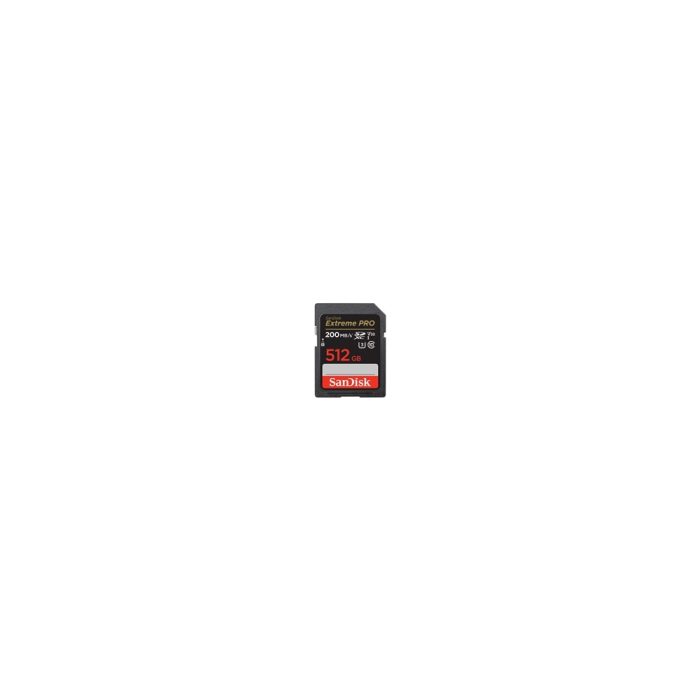 SanDisk Extreme Pro - Tarjeta de memoria flash - 512 GB - Video Class V30 / UHS-I U3 / Class10 - SDXC UHS-I