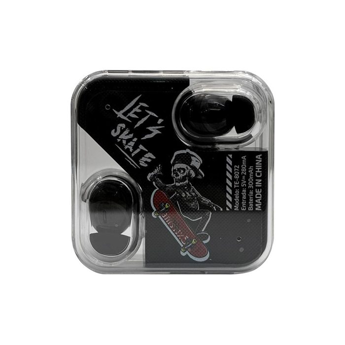 Audífonos TEROS TE-8072N, Bluetooth, TWS, negro