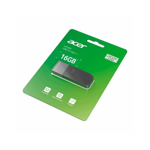Memoria Flash USB ACER UP300, 16GB, Interfaz: USB-C 3.2 Gen 1, Color Negro