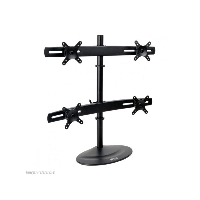 Soporte cuádruple de monitor Tripp-Lite DDR1026MQ, pantallas planas de 10" a 26", negro.