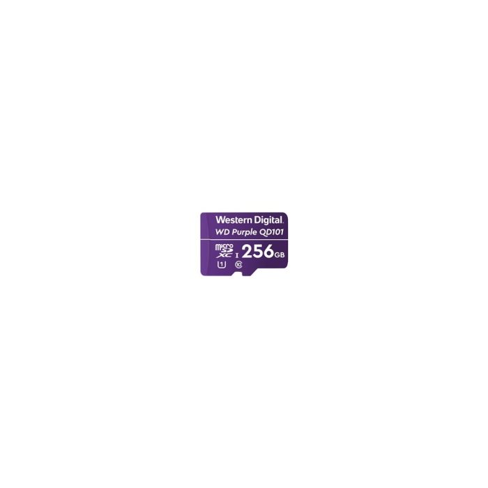Memoria Flash WD Purple 256GB SC QD101 microSD, ideal para Camaras de videovigilancia.