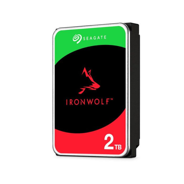 Disco duro Seagate Ironwolf NAS ST2000VN003, 2TB, SATA 6Gb/s, 5400rpm, 256MB Cache, 3.5"