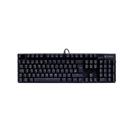 Teclado mecánico TE-4068G, retroiluminación rainbow, USB 2.0, español, color negro