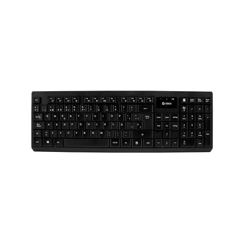 Kit teclado y mouse TEROS TE-4071S, inalámbrico, 2.4 GHz, acabado elegante, negro, español